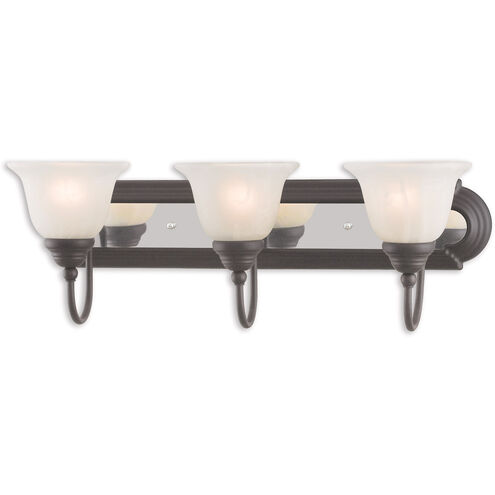 Belmont 3 Light 24 inch Bronze & Chrome Bath Vanity Wall Light