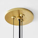 Sean Lavin Kapoor LED Clear/Natural Brass Pendant Ceiling Light, Integrated LED