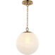 Monticello 1 Light 12 inch Muted Brass Pendant Ceiling Light