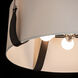 Saratoga 4 Light 31.9 inch Polished Nickel Pendant Ceiling Light in Leather Black, Natural Anna, Large