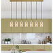 Ballston Cobbleskill 7 Light 48.5 inch Satin Gold Linear Pendant Ceiling Light