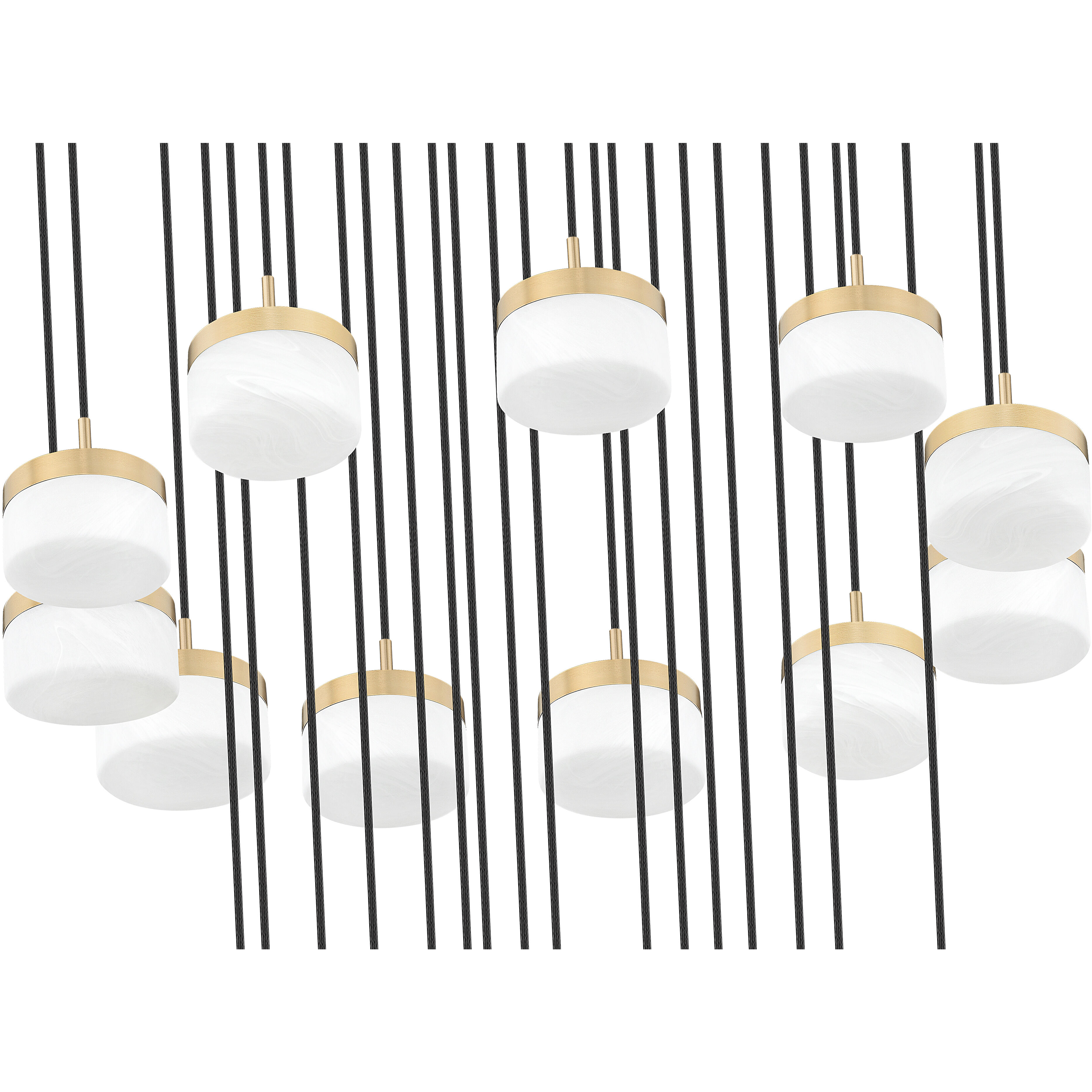 Renaud LED 40.75 inch Modern Gold Chandelier Ceiling Light