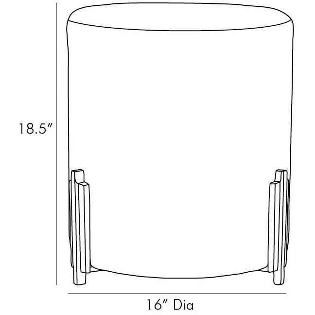 Warby 18.5 inch Sterling Velvet Ottoman