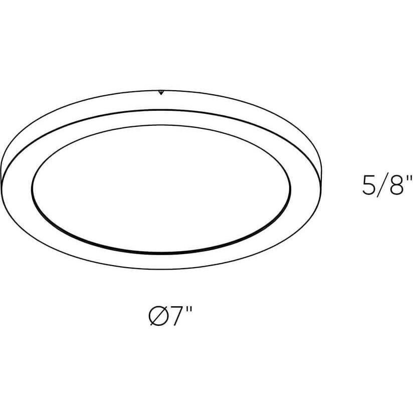 Essential LED 6.5 inch White Flushmount Ceiling Light, Slim