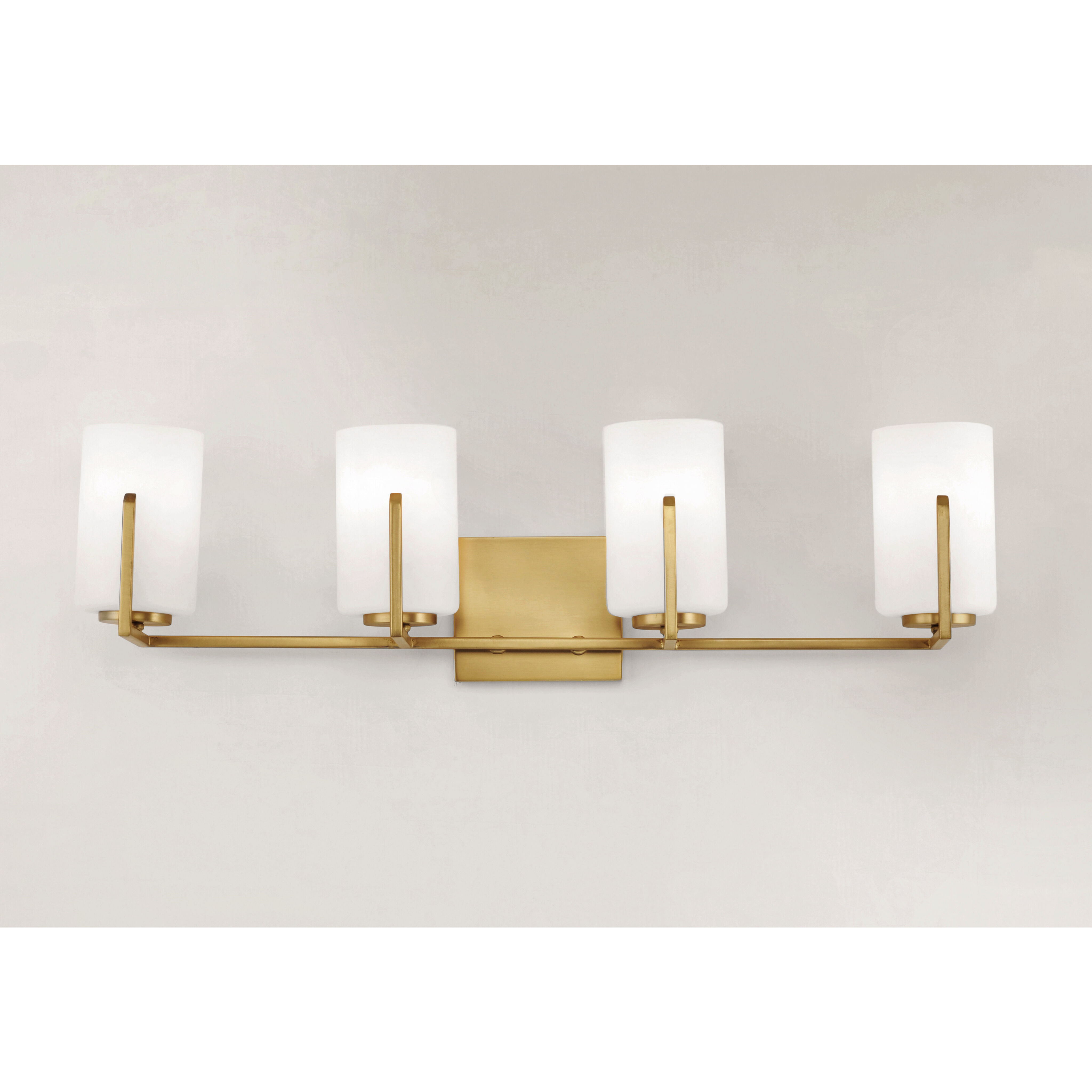 Dart 4 Light 29.75 inch Satin Brass Vanity Light Wall Light