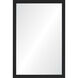 Salima 36 X 24 inch Matte Black and Clear Mirror