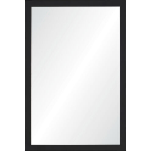Salima 36 X 24 inch Matte Black and Clear Mirror