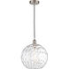 Edison Athens Water Glass LED 12 inch Brushed Satin Nickel Mini Pendant Ceiling Light