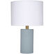 Roman 17.5 inch 60.00 watt Blue Leather Table Lamp Portable Light