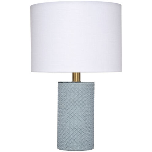 Roman 17.5 inch 60.00 watt Blue Leather Table Lamp Portable Light