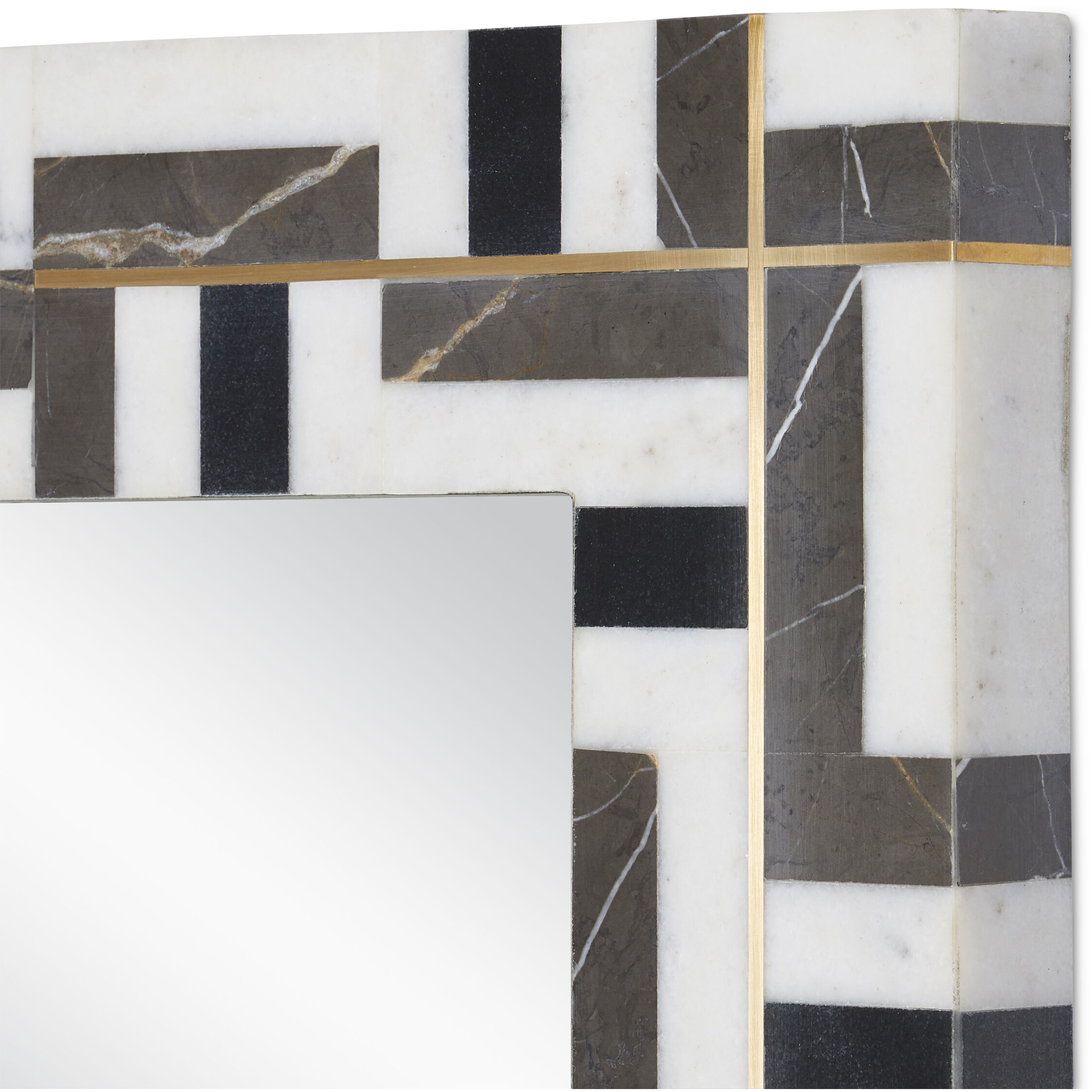 Gentry 39.5 X 28.25 inch Natural and Brass and Mirror Mirror