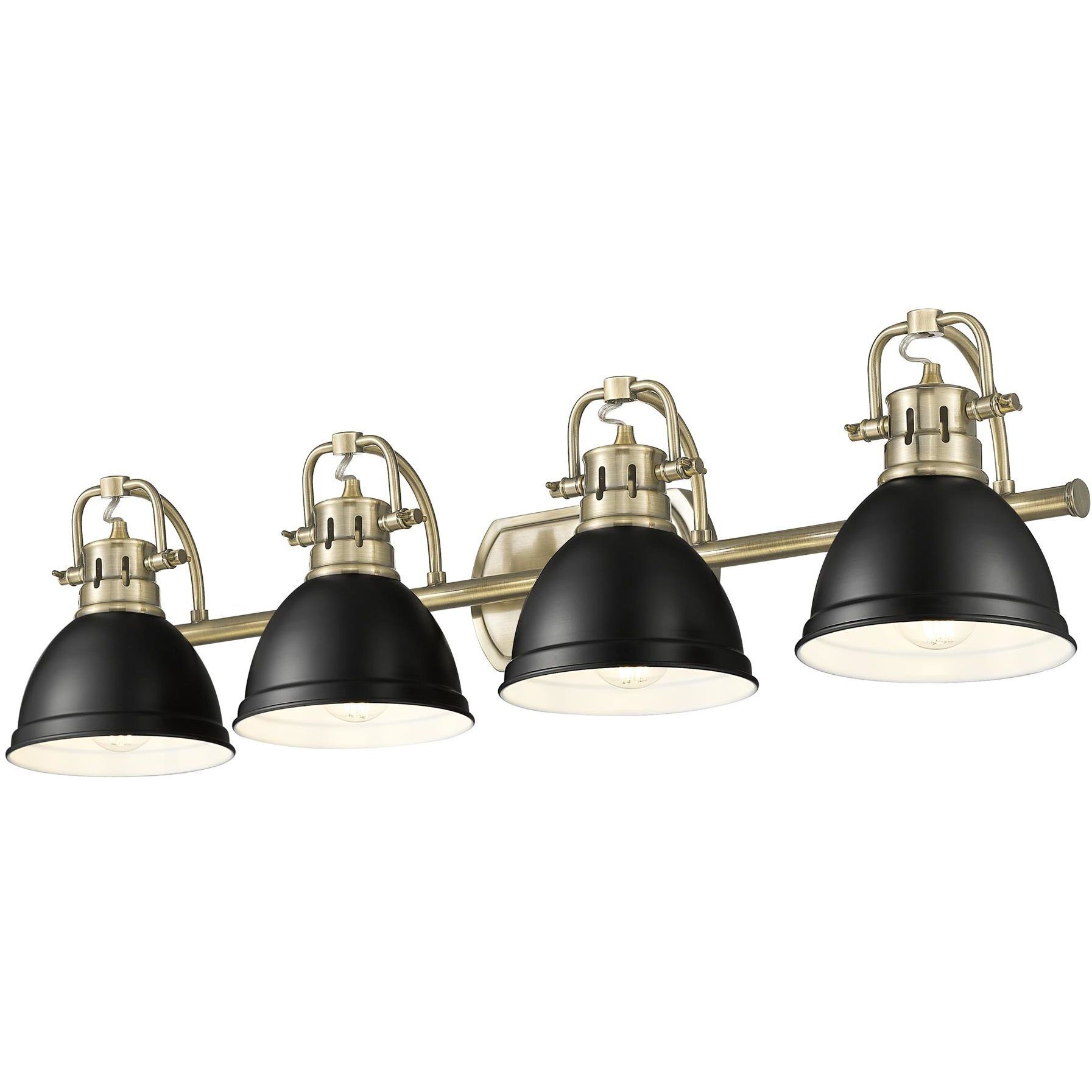 Yep Duncan Vanity Wall Light in Aged Brass, Matte Black