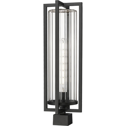 Aura 1 Light 24.5 inch Black Outdoor Post Mounted Fixture in G9
