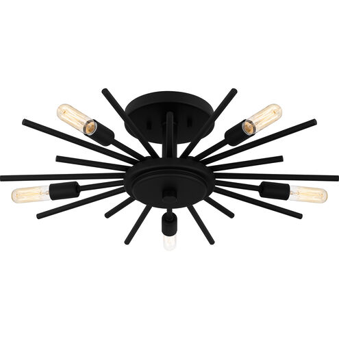 Mesquite 5 Light 22 inch Matte Black Semi-Flush Mount Ceiling Light