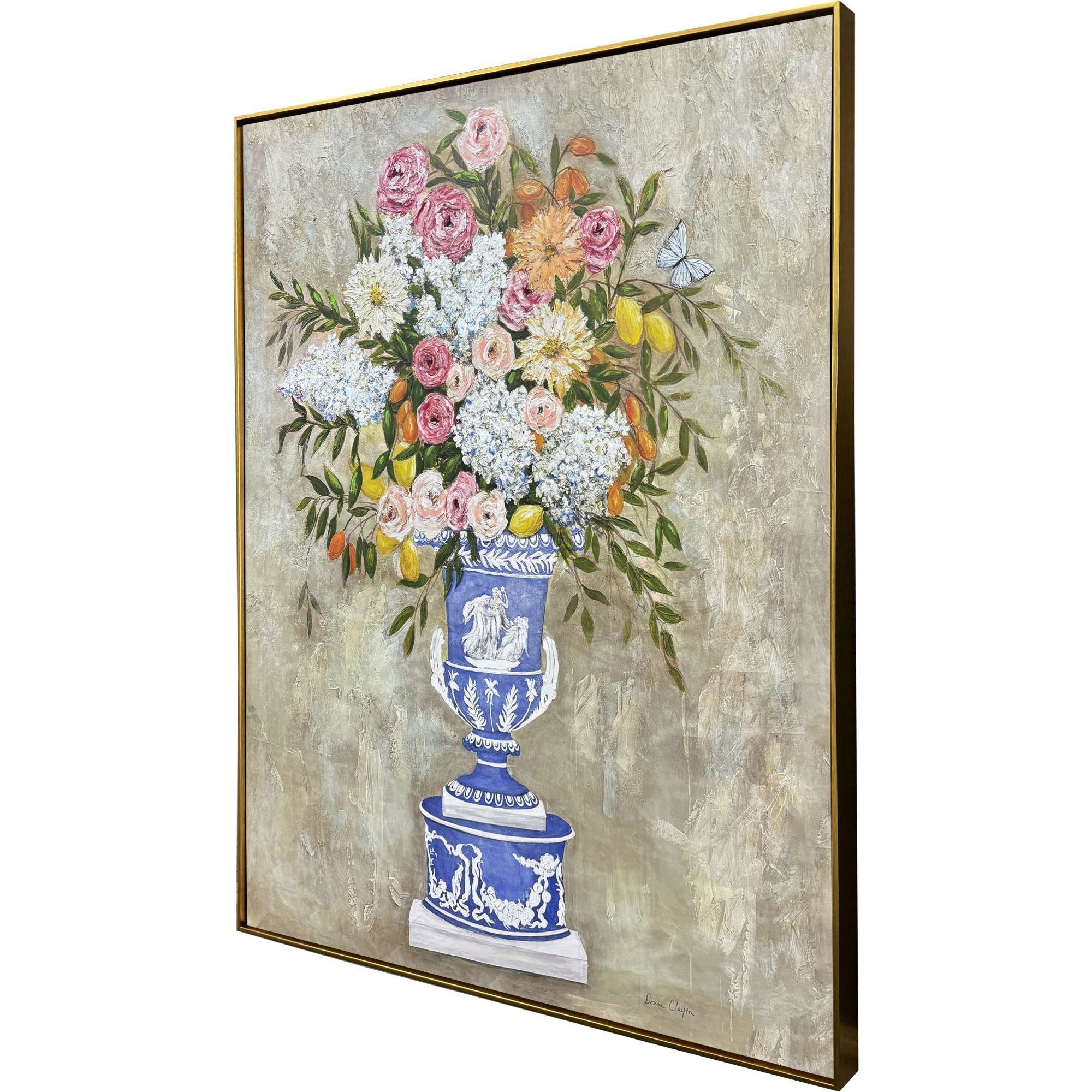 Arrangement in Blue Blue and Multi and Pink and Yellow Canvas, The Studio
