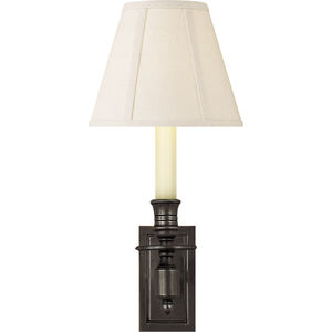 French Library3 1 Light 6 inch Bronze Single Library Sconce Wall Light in Linen 1