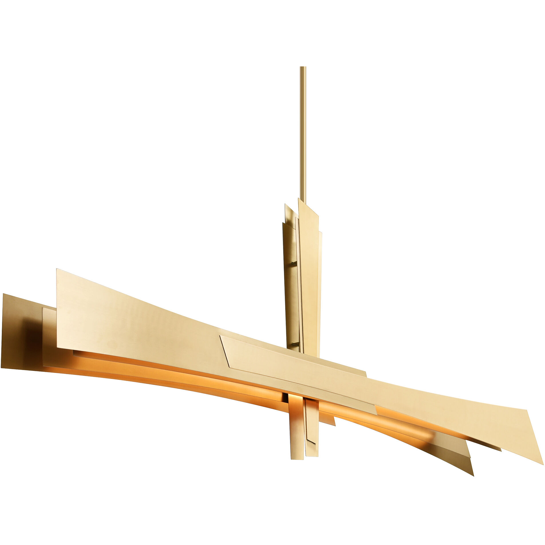 Solara LED 50 inch Brass Chandelier Ceiling Light