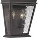 Forged Provincial 2 Light 18 inch Charcoal Outdoor Wall Sconce