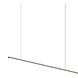 Fino LED 48 inch Satin Black Linear Pendant Ceiling Light in 3000K