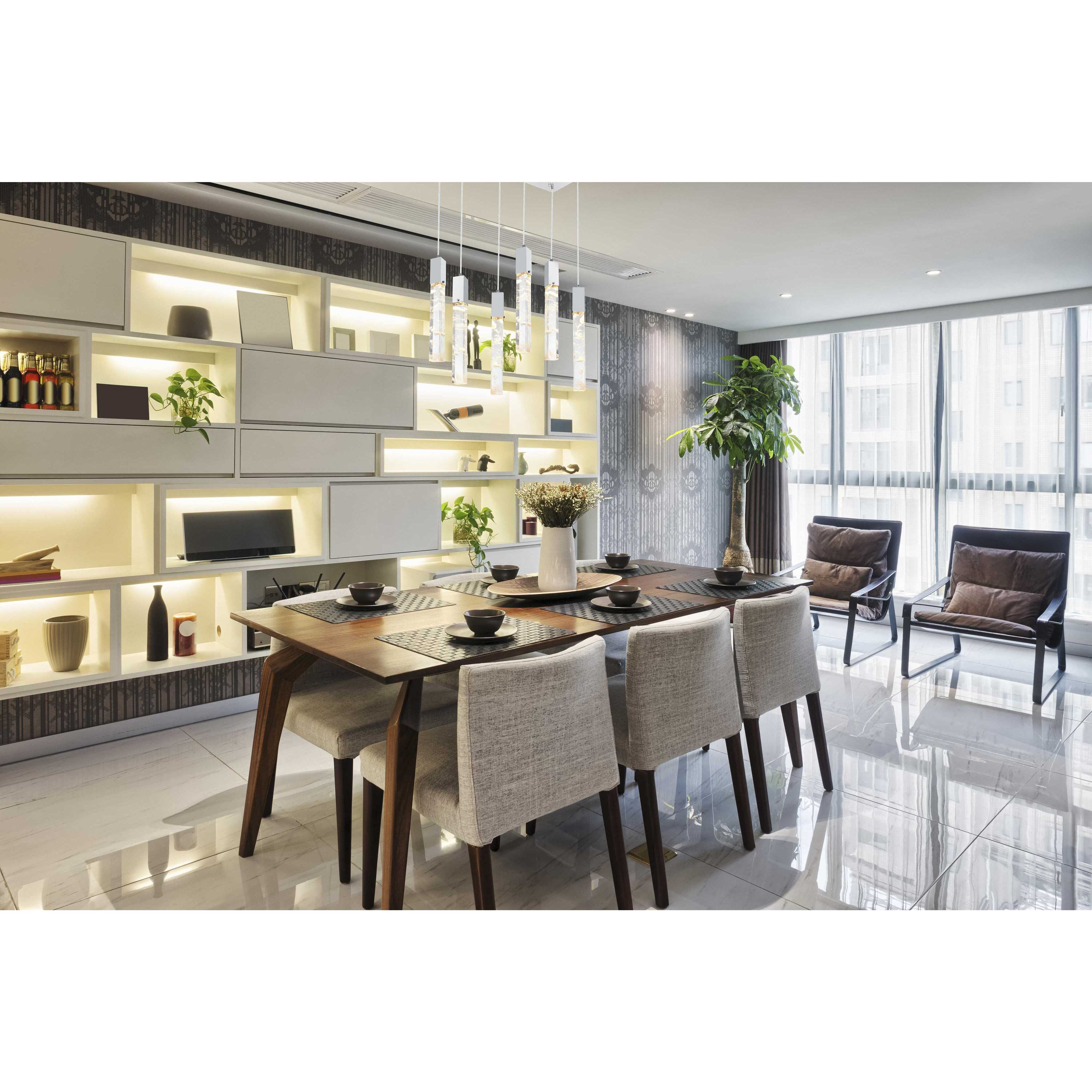 Aurora 6 Light 12 inch Chrome Pendant Ceiling Light