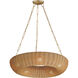 Bower 5 Light 30 inch Natural Aged Brass Ring Pendant Ceiling Light