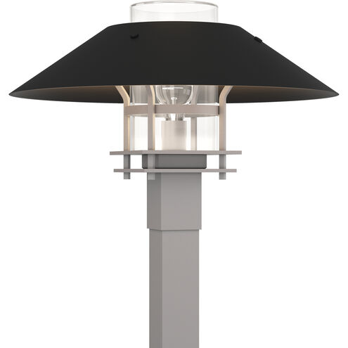 Henry 1 Light 15.8 inch Coastal Burnished Steel and Coastal Black Outdoor Post Light in Coastal Burnished Steel/Coastal Black, Clear