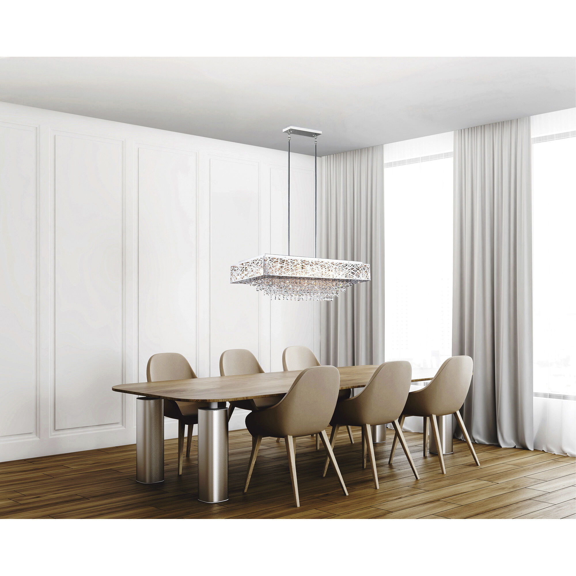 Eternity 16 Light 46 inch Chrome Island/Pool Table Light Ceiling Light