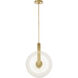 Sean Lavin Fues Line-Voltage Pendant Ceiling Light in Clear Glass