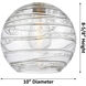 Edison Athens Deco Swirl LED 10 inch Brushed Satin Nickel Mini Pendant Ceiling Light