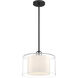 Seville 1 Light 12.75 inch Dark Matte Black Convertible Pendant/Semi-Flush Mount Ceiling Light