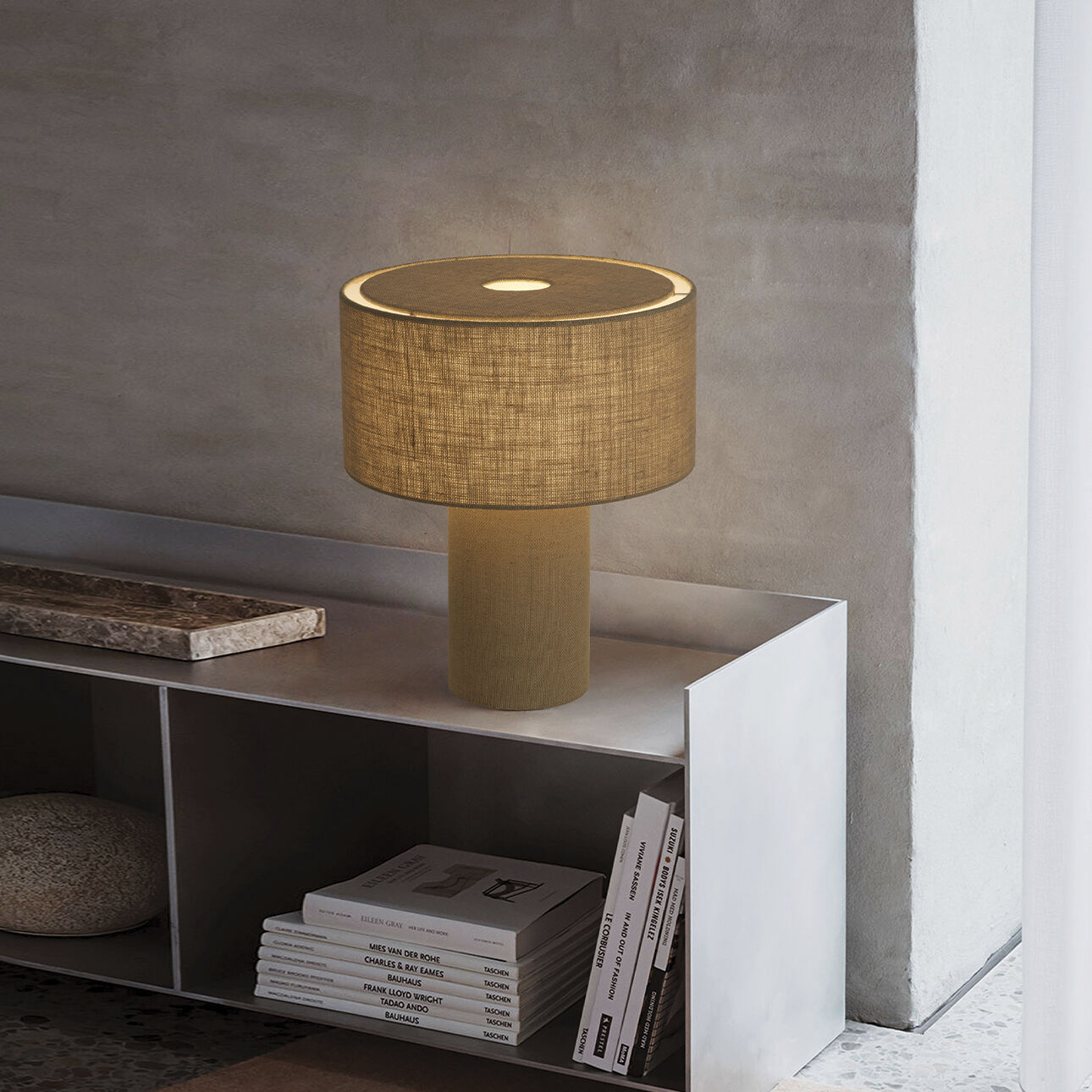 Moonlight 20 inch 22.00 watt Beige Table Lamp Portable Light