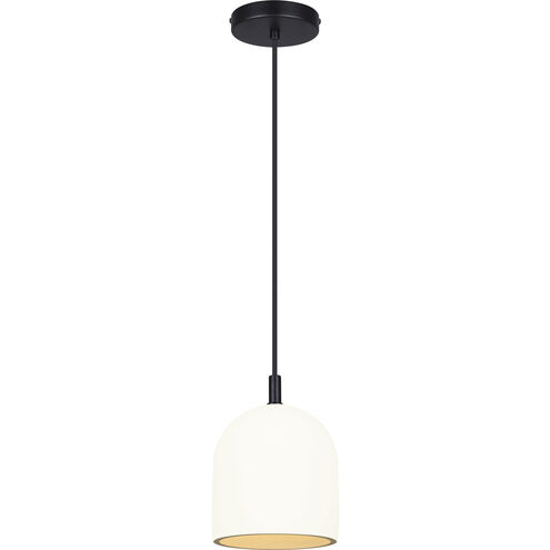 Jack 1 Light 6 inch Matte Black Pendant Ceiling Light in White Cement