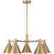 Pharos 5 Light 30 inch Noble Brass Chandelier Ceiling Light