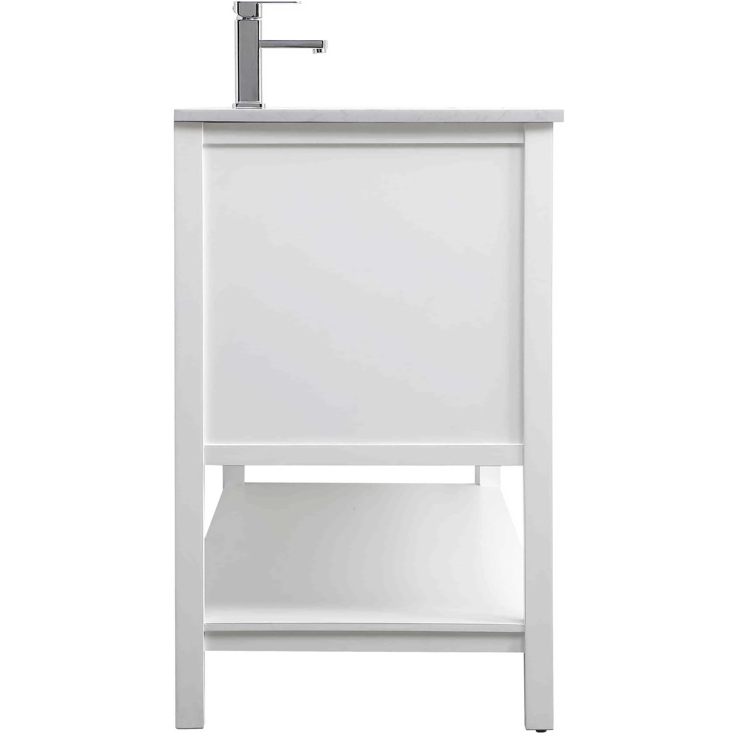 Heath 60 X 21.5 X 35 inch White Vanity Sink Set