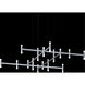 Systema Staccato LED 70 inch Bright Satin Aluminum Pendant Ceiling Light