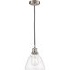 Edison Dome 1 Light 8 inch Brushed Satin Nickel Mini Pendant Ceiling Light