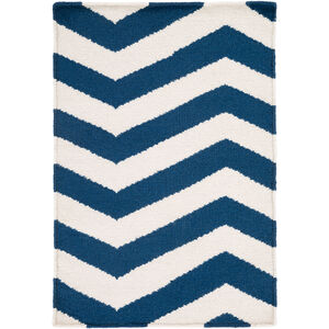 Frontier 36 X 24 inch Dark Blue, White Rug