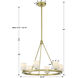 Aragon 6 Light 22.75 inch Soft Brass Chandelier Ceiling Light in White