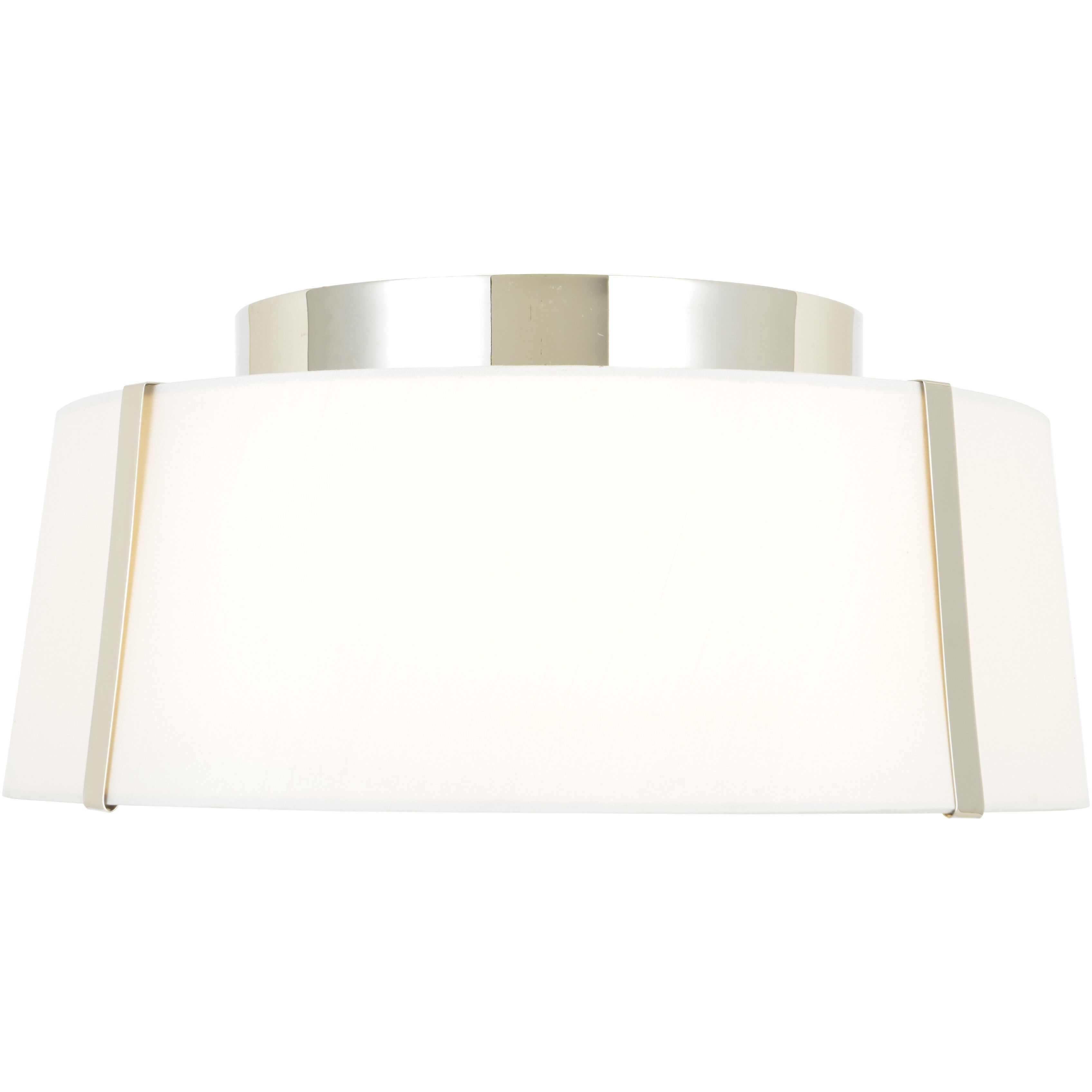 Fulton 3 Light 18 inch Polished Nickel Semi Flush Ceiling Light