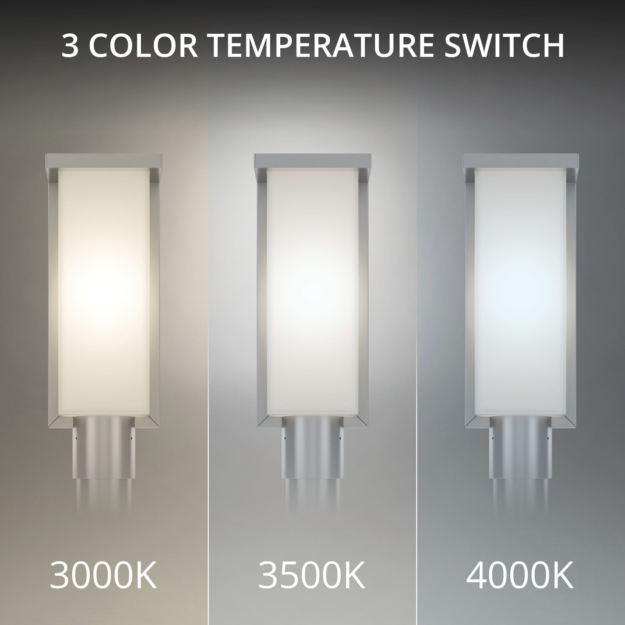 Ledge LED 16.8 inch Brushed Aluminum Outdoor Post Lighting in 2700K