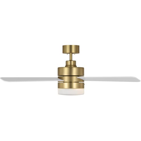 Era 44 LED 44 inch Burnished Brass with Matte White Blades Ceiling Fan