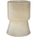 Huntington 17 inch Cream Glass Garden Stool