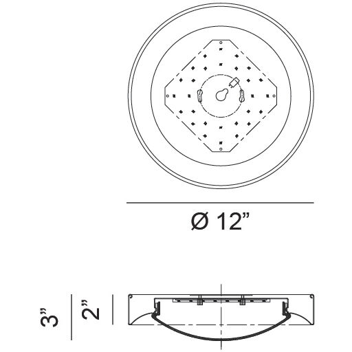 Essene LED 12 inch Black Flush Mount Ceiling Light