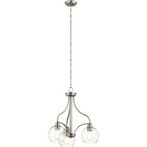 Harmony 3 Light 22 inch Brushed Nickel Chandelier 1 Tier Small Ceiling Light, Small