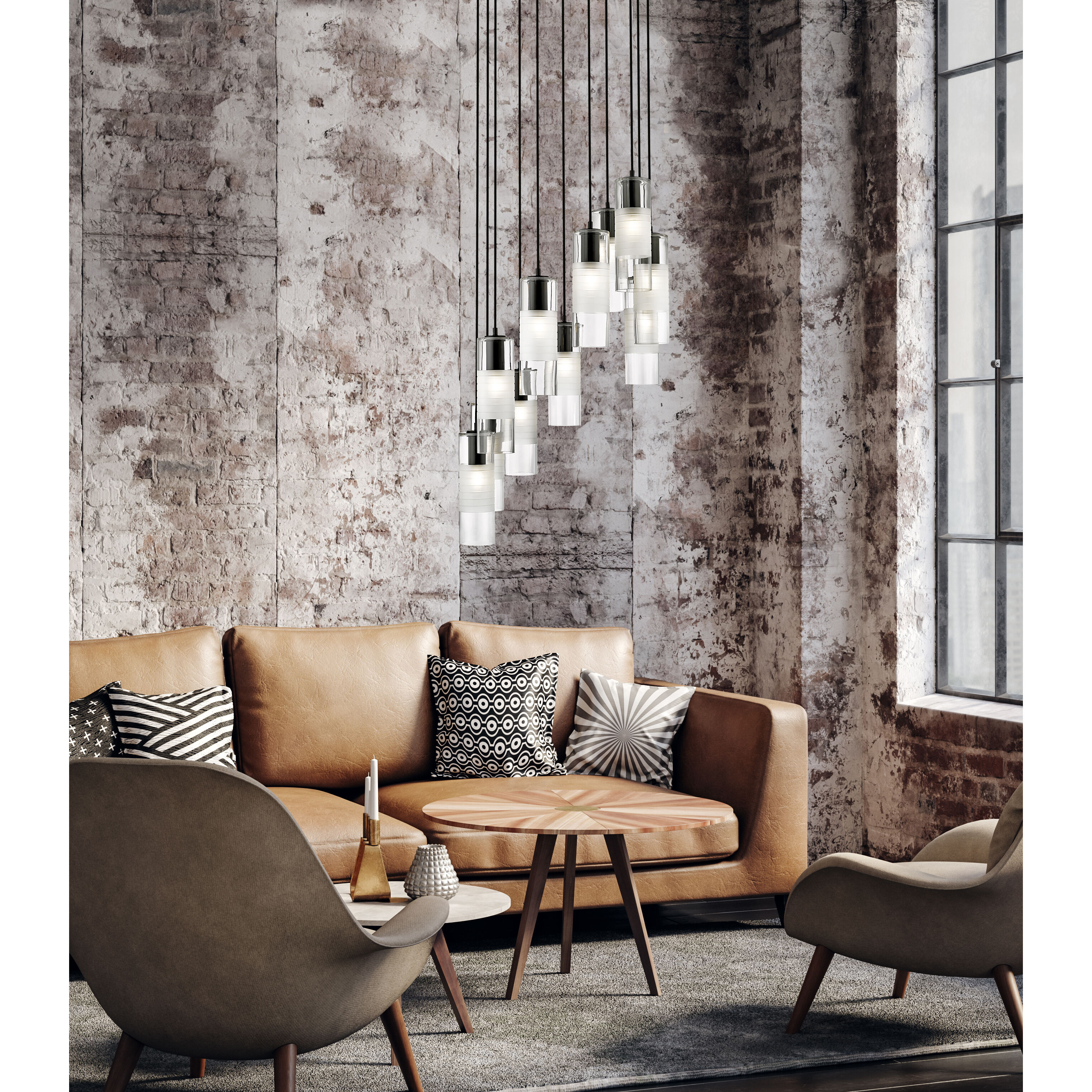 Alton 11 Light 24 inch Matte Black Chandelier Ceiling Light