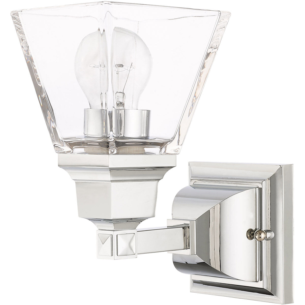 Mission 1 Light 5 inch Polished Chrome Sconce Wall Light