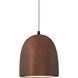 Radiance Collection LED 9 inch Dark Bronze and Antique Copper and White Pendant Ceiling Light