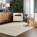Natural Luxe 36 X 24 inch White/Ivory Rug in 2 x 3