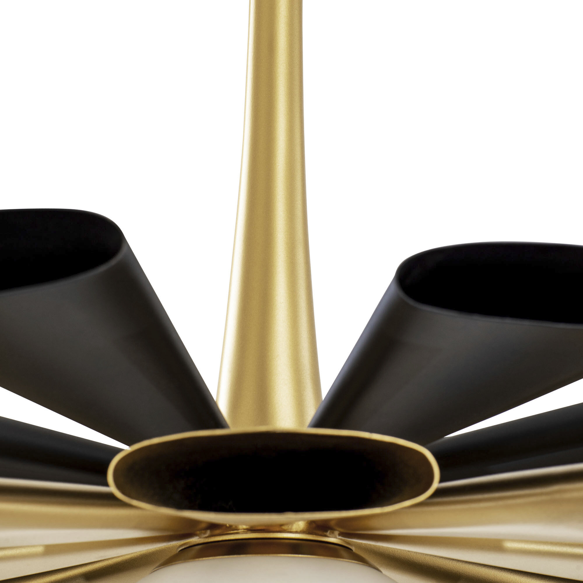 Daphne 1 Light 24.5 inch Matte Black with French Gold Pendant Ceiling Light