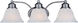 Malaga 3 Light 19.5 inch Satin Nickel Bath Light Wall Light in Marble